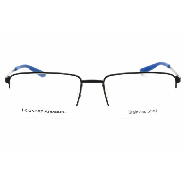 UNDER ARMOUR MEN'S Eyeglasses Matte Black Half Rim Rectangular UA 5016 ...