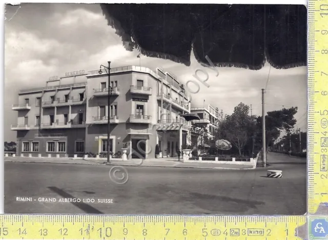 Cartolina - Postcard - Rimini - Grande Albergo Lido Suisse - 1953