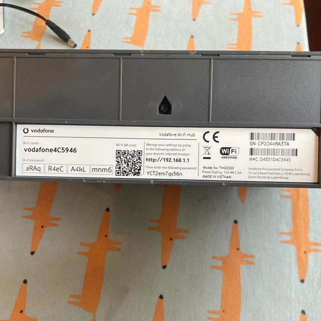 Thg3000 Router VODAFONE WI-FI HUB Router THG3000 Unit Only - FREE SHIPPING $10.49 ...
