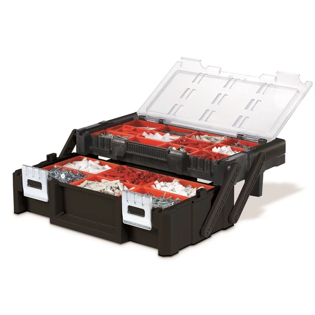 Keter 18 Inch Cantilever Tool Box - Portable Organizer With Removable Bins - View #8