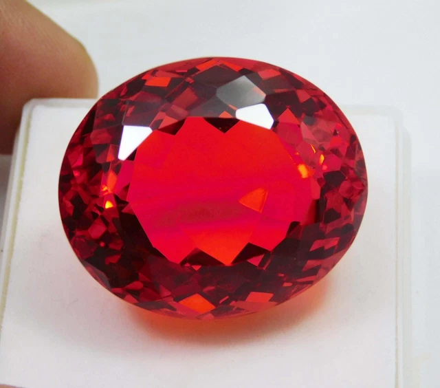 Opale De Feu Naturelle Mexicaine Orange - 3.38 Carats Ronde - Loupe Propre
