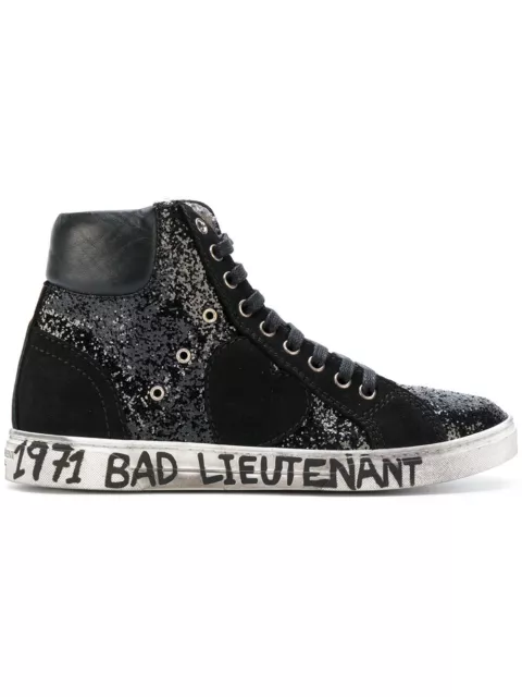 Saint Laurent ‘Bad Lieutenant’ Black Glittered High-Top Sneakers 36/6US $895.00 2