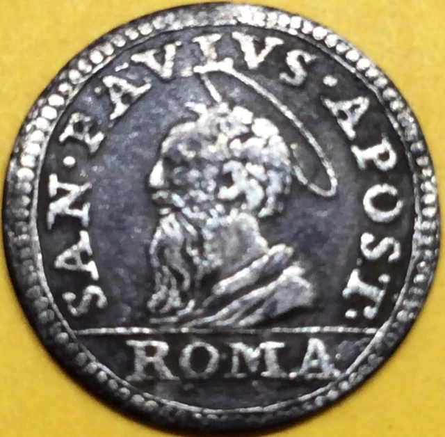 Roma mezzo grosso Vatican Innocent XI (1676-1689) St. Peter silver