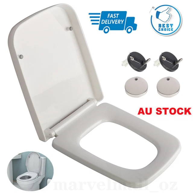 Heavy Duty Toilet Seat cover Square Shape Soft Close Quick Release Easy Cleaning