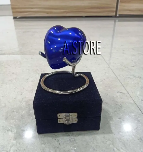 Metal Cremation Mini Heart urn Keepsake Memorial | Small urn for Ashes Funeral