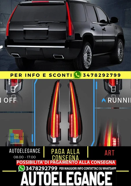 Kit 2 Fanali Posteriori A Led Rosso Per Peugeot 107 206 607 Expert Fiat
