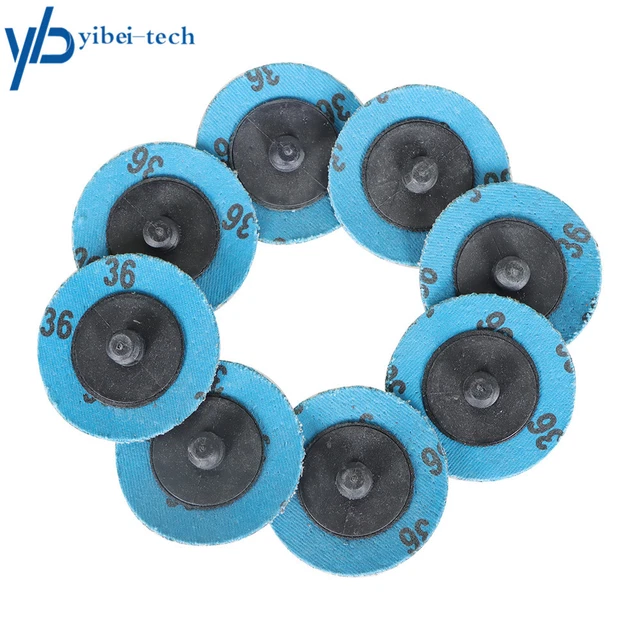 2 inch 36 Grit Zirconia Roll Lock Die Grinder Sanding Grinding Disc Quick Change