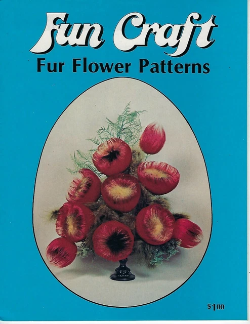 Diversión Manualidades Piel Flor Patrones Felpilla Vtg Cómo Guía Instrucciones
