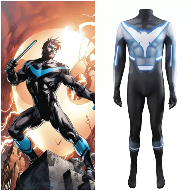 Nightwing Dick Grayson Costume Cosplay Bodysuit 005 Handmade