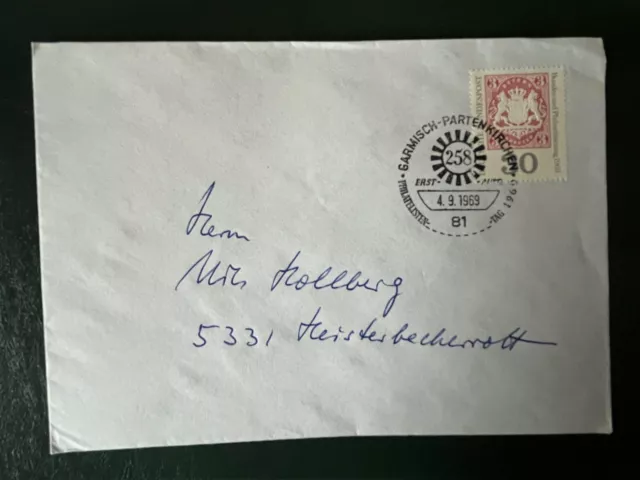 BME29 BUND Mi.Nr: 601 Bonn 4.9.1969 FDC Philatelistentag 5331 Heisterbacherrott
