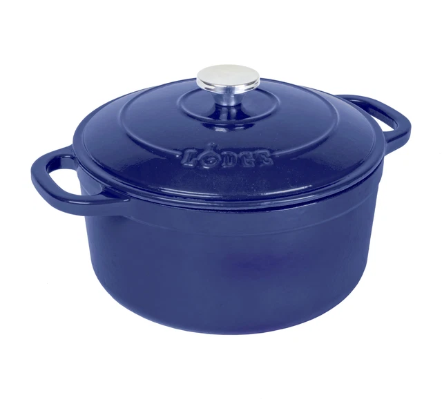 Cast Iron 5.5 Quart Enameled Dutch Oven, Indigo