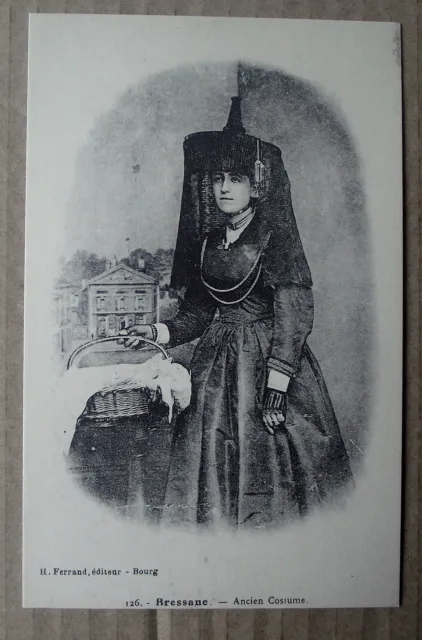 Carte postale repro Ancien costume de bressanne   , postcard