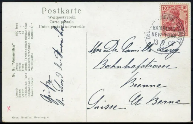 1907, Deutsche Schiffspost allgemein, 86 I, Brief - 2895341