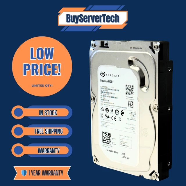 Hard Disk HP 823030-001, Seagate ST2000DM001 2TB SATA 3.5", Nuovo, Per Server/PC