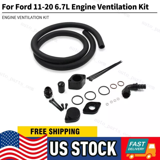 Engine Ventilation Kit For FORD F550 F750 11-20 6.7L Powerstroke CCV PCV Reroute