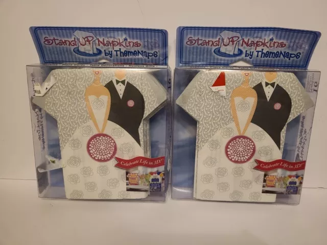 3D Stand-Up Wedding Napkins Bridal Shower Table Decoration 32 Total Themenaps