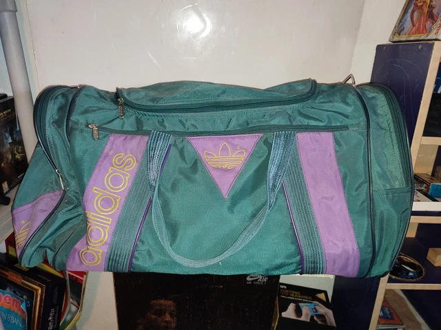 Sac De Sport Vintage K-Swiss – Années 80-90, Rouge Et Bleu, Nylon Léger