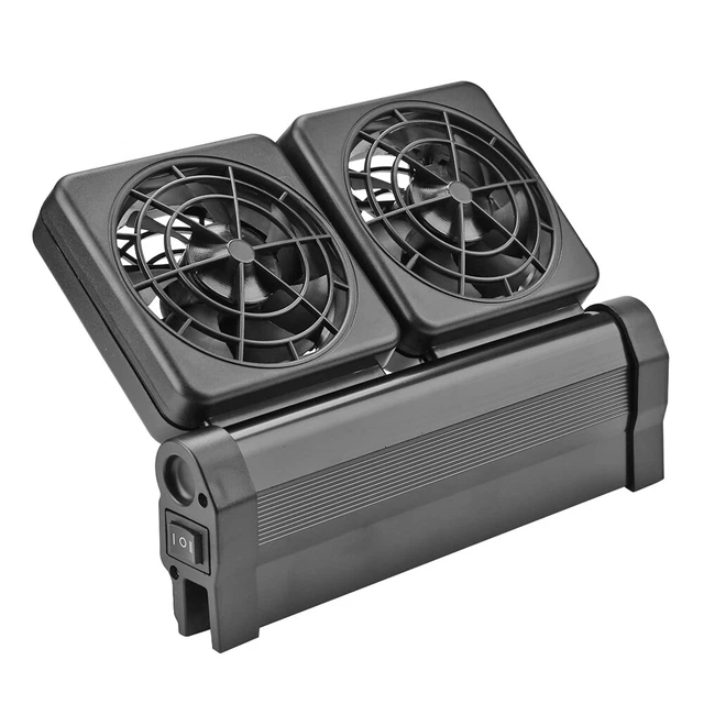 Mini ventilador de refrigeración para acuario tanque de peces enfriador silencioso ventilador de estanque marino (EE. UU. 2 VENTILADORES)