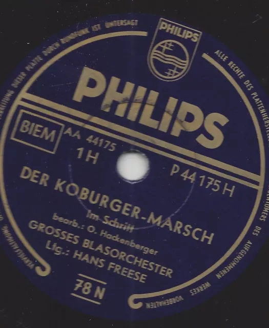 Blasorchester Hans Freese : Koburger Marsch + Kavalleriemarsch