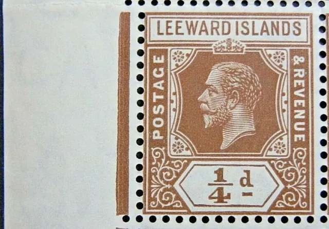 LEEWARD ISLANDS 1912-22 SG46 KGV ¼d. BROWN  -  MNH