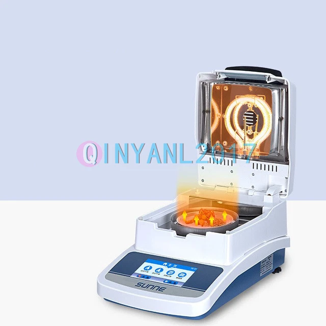 Rapid Halogen Moisture Meter Analyzer Grain Tea Plastic Granule Touch Screen 50g