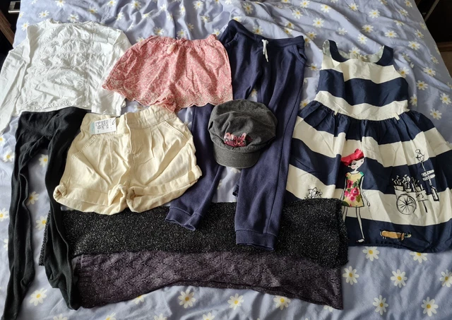 Girls 9 Piece Clothing Bundle, Size 9-10 Years