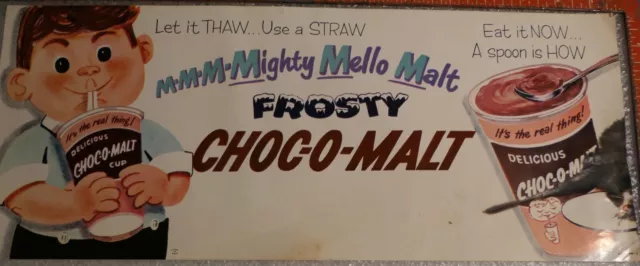 Ice Cream Choc-O-Malt  Mighty Mellow Malt Eat It Now A Spoon Is How