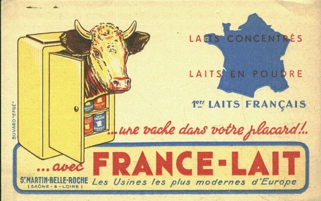Buvard vintage laits concentrés France-lait