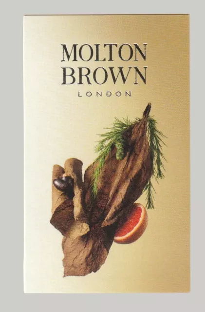 Carte publicitaire  - Tabacco Absolute de  Molton Brown recto verso