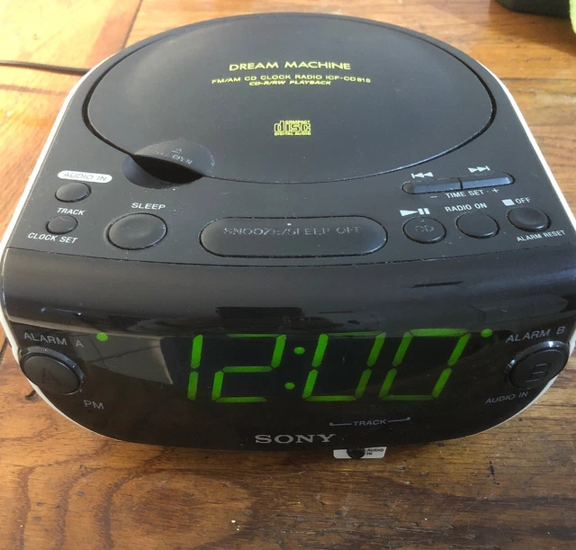 SONY DREAM MACHINE ICFCD815 AM/FM Stereo CD Player Clock Radio Dual