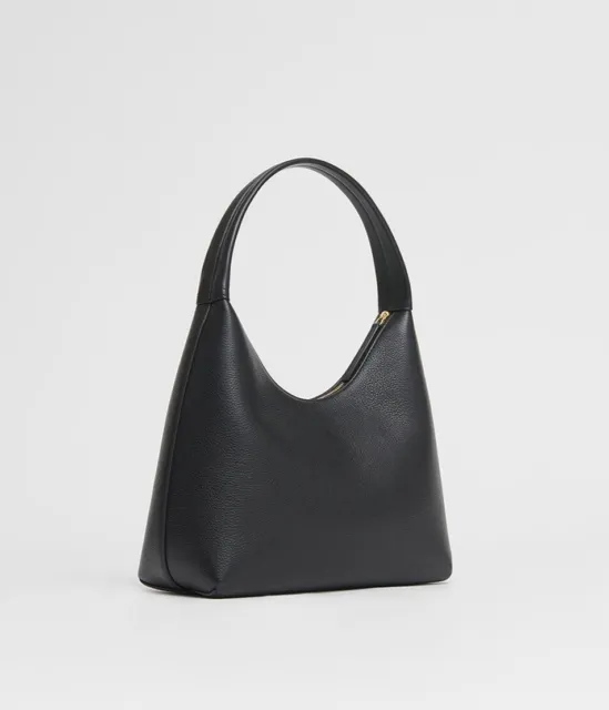 Mansur Gavriel Candy Leather Shoulder Bag - Black/Flamma