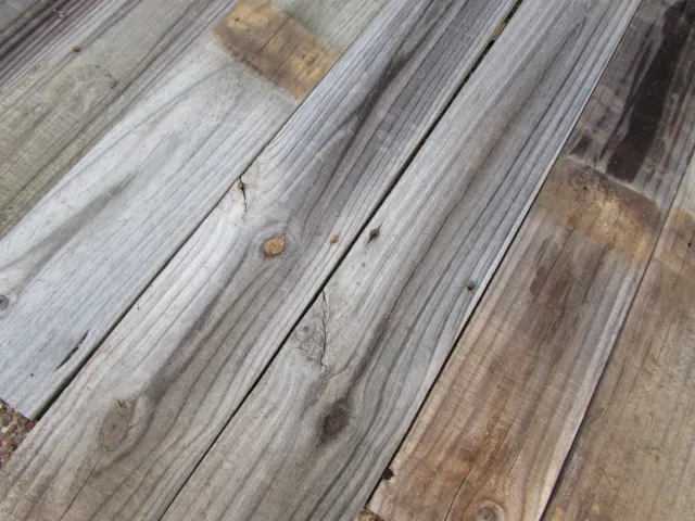 Reclaimed Old Fence Wood Boards 36" Weathered Barn Wood 25 Planks Wainscoting 3