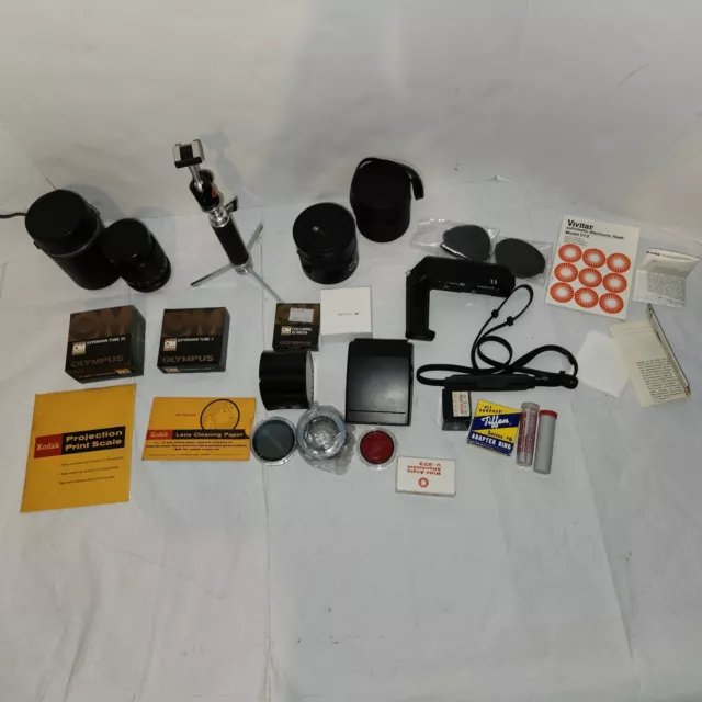Mixed Lot of 26 Pieces Camera Accessories, Lens, Filters, Flash+Olympus, Tiffen+