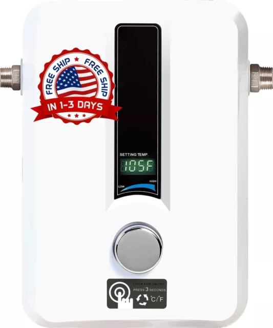 110V 3500W Calentador Instantaneo De Agua Electrico Ducha Baño Sin Tanque