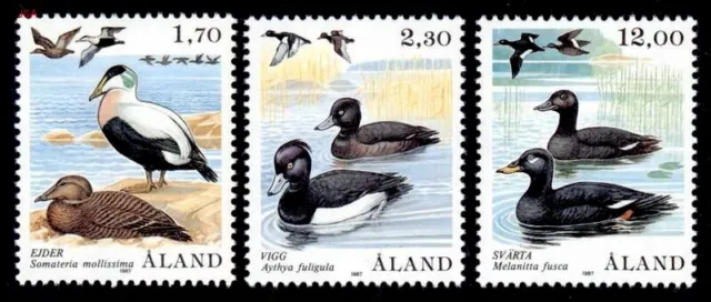 Aland 1987 Birds, Ducks, Eiders, Tufted, Velvet Scooters, MNH / UNM