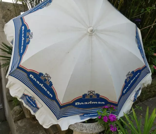 RARE Parasol Formule 1 Publicitaire ROADMAN vers 1980 très bon état complet vin