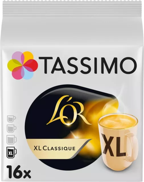 Tassimo L'OR XL Classique Coffee Pods x16 (Pack of 5, Total 80 Drinks)