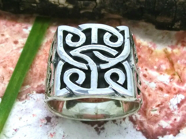 Noeud Celtique Bague Celte Homme NOEUD CELTE CHEVALIÈRE 925 Argent