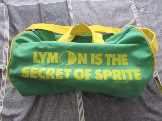 Vintage Sprite Soda Promotional Green Duffle Bag Lymon Is The Secret Of Sprite