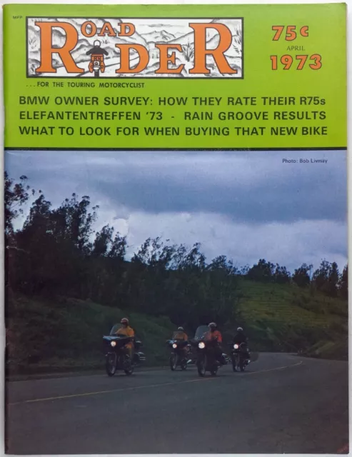 Road Rider Magazine April 1973 Vintage Touring Motorcycle BMW R75s