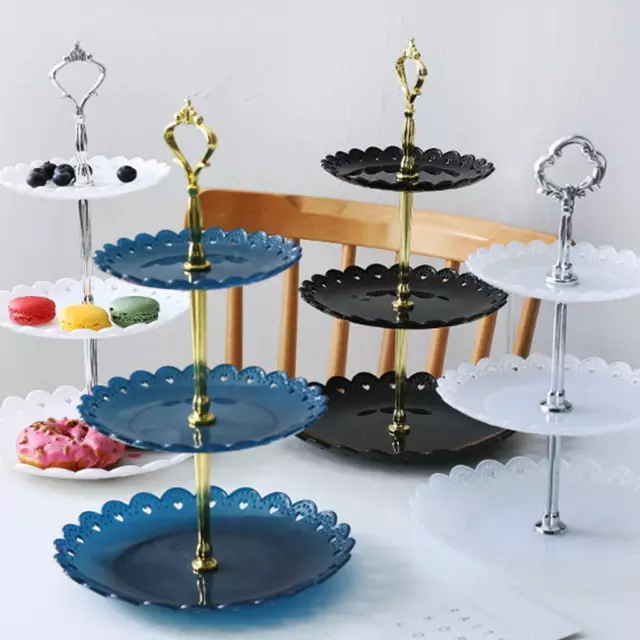 3-Tier Cake Stand Elegant Dessert Cupcake Stand Pastry Serving Tray Platter for