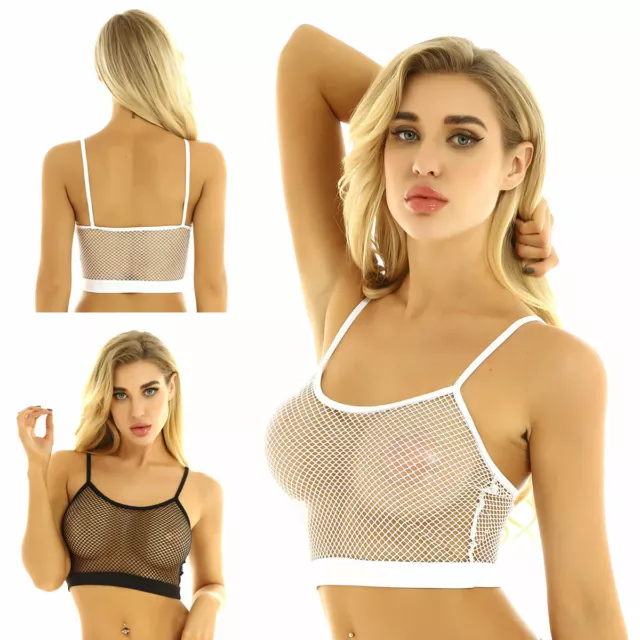 SEXY WOMEN MESH T Shirt Short Sleeve Tee Crop Tops Transparent