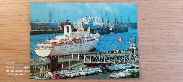 Postkarte Passagierschiff Wappen von Hamburg 02.08.1971 gel_502