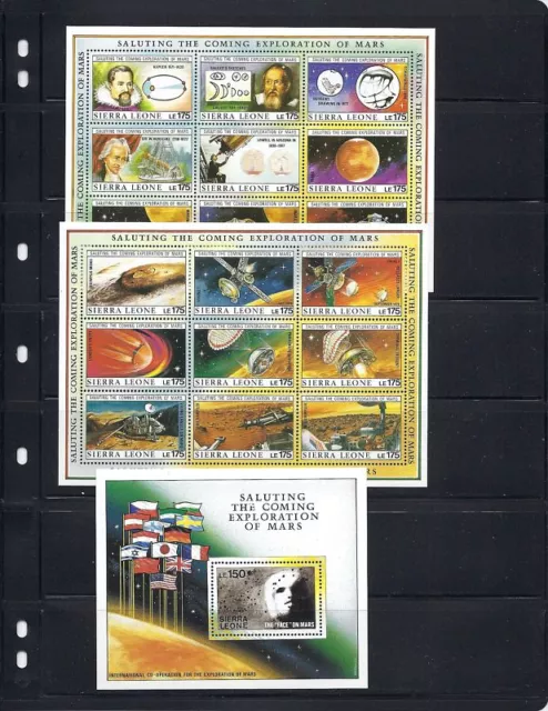 Sierra Leone Mars Exploration Min-Sheets/S Feuille VF MNH