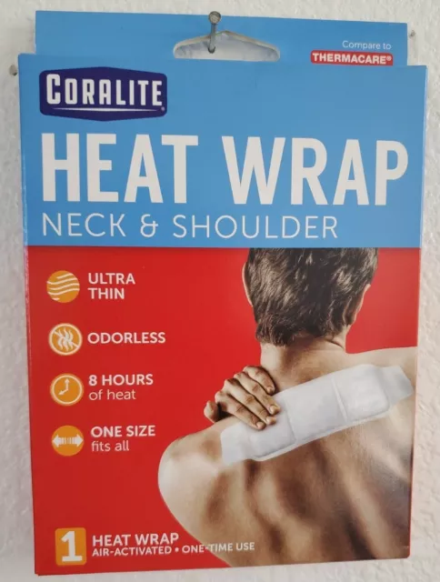 Coralite Heat Wrap Neck&Shoulders pain relief patch Compare Thermacare B.B 05/24
