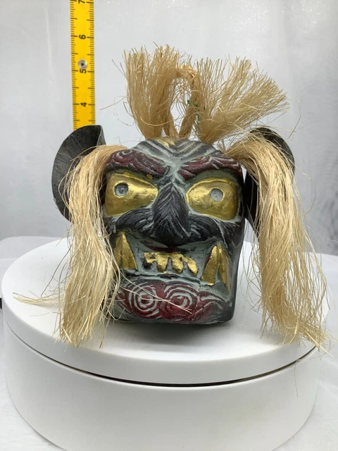 Japanese Clay Bell Pottery Dorei Asian Antiques Demon Kunisaki