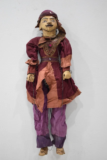 Puppet Marionette Wood Doll Performance Puppet Burmese Puppet Folk Art