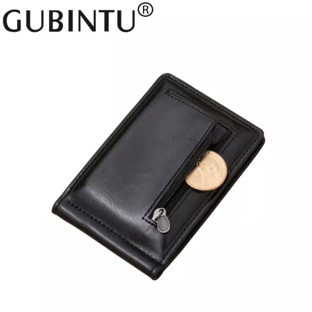 New Fashion Small Mini Leather Men wallet Zipper coin pocket Card Holder purse