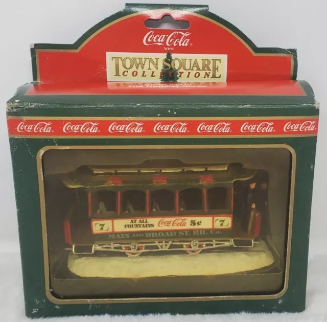 1992 Coca Cola Town Square Collection Old Number Seven Trolley Car in Box #64310