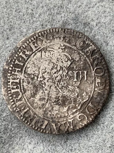 Charles I Hammered Silver Threepence, York Mint.